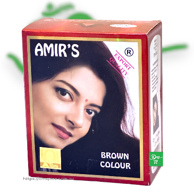 Amir's Brown Hair Colour with Henna, 6 Pouches X 10gm Each